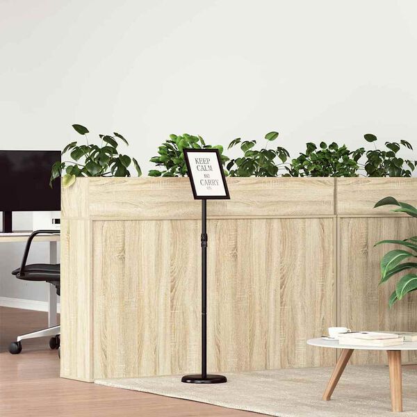 vidaXL Espositori per Fiere Nero 25 x 25 x 125 cm Alluminio