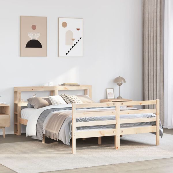 vidaXL Letto senza Materasso 140x200 cm in Legno Massello di Pino