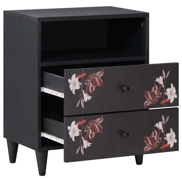 vidaXL Comodino Multicolore 50 x 33 x 60 cm Legno di mango massello