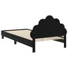 vidaXL Struttura letto bambini con testata Nero 90 x 190 cm Velluto