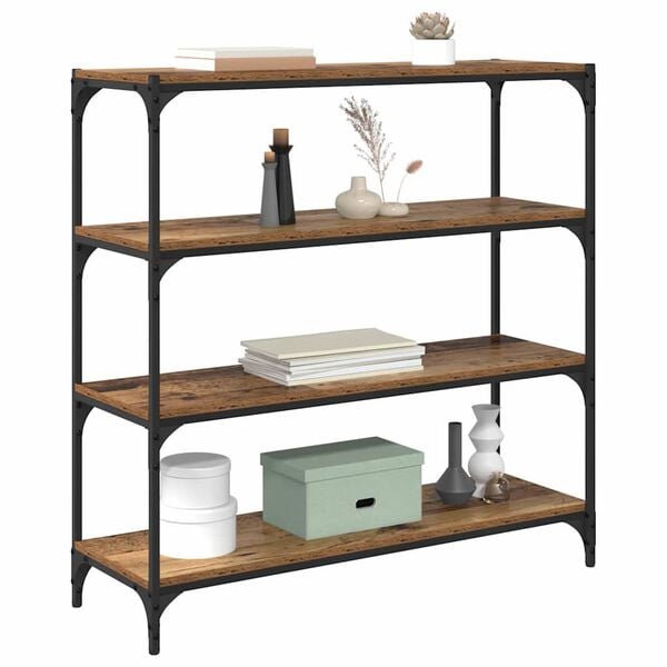 vidaXL Armadio per Libri Legno vecchio 100 x 33 x 100 cm