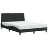 vidaXL Letto con Materasso Nero 140x190 cm in Velluto