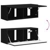 vidaXL Set mobile TV 4 pcs Nero Legno multistrato