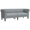 vidaXL Divano Grigio chiaro 201,5 x 74,5 x 74,5 cm Poliestere