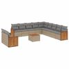 vidaXL Set Divani da Giardino 12 pz con Cuscini Beige in Polyrattan