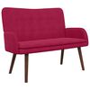 vidaXL Divano a 2 Posti Rosso Vino 115 x 61 x 87 cm Velluto
