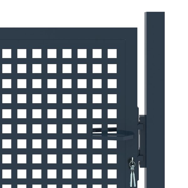 vidaXL Cancello per recinzione antracite 102x175 cm in acciaio