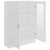 vidaXL Armadietto con Vetrina Bianco 82,5x30,5x115cm Legno Multistrato