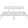 vidaXL Giroletto Bianco in Legno Massello 120x190 cm Small Double