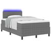 vidaXL Letto a Sorgente LED Grigio chiaro e bianco 120 x 190 cm