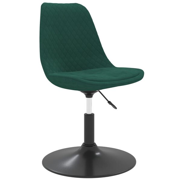 vidaXL Sedie da Pranzo Girevoli 6 pz Verde Scuro in Velluto