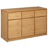 vidaXL Credenza SAUDA Rovere 114x43x75,5 cm in Legno Massello di Pino