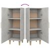 vidaXL Credenza Grigio Cemento 34,5x34x90 cm in Legno Multistrato