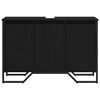 vidaXL Mobiletto per Lavabo Altro Rovere Nero 91 x 35 x 60 cm