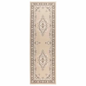 vidaXL Tappeto Runner FLORNES Tessuto Ecr&ugrave; PP 7 mm