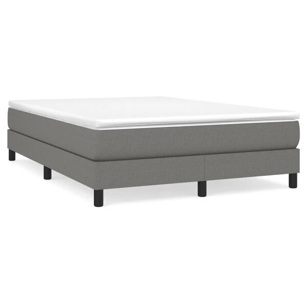 vidaXL Struttura Letto a Rete a Molle Grigio Scuro 140x200 cm Tessuto
