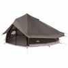 vidaXL Tenda Tipi 20 persona Marrone Grigio Poliestere e Acciaio