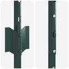 vidaXL Palo della recinzione 5 pcs Verde 140 cm Acciaio