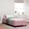 vidaXL Letto a molle con materasso Rosa 100 x 200 cm Tessuto