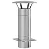 vidaXL Estensione Camino Argento 35 x 35 x 65 cm Acciaio inossidabile