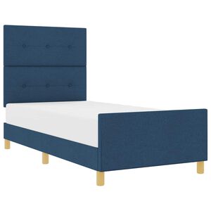 vidaXL Struttura del letto con testiera Blu 100 x 200 cm Tessuto