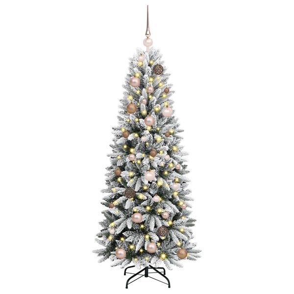 vidaXL Albero di Natale artificiale con 150 LED Bianco 150 cm
