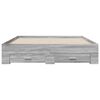 vidaXL Giroletto Cassetti Grigio Sonoma 150x200 cm Legno Multistrato