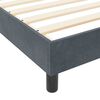 vidaXL Letto a molle con testiera Grigio scuro 90 x 200 cm Velluto