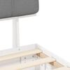 vidaXL Letto con Testiera Rivestita Grigio chiaro 200 x 200 cm