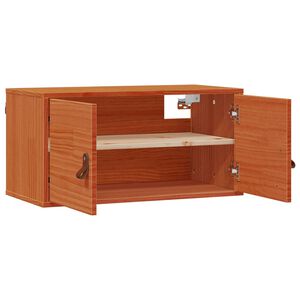 vidaXL Armadietto a muro Marrone cerato 60 x 30 x 30 cm Pino massello
