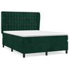 vidaXL Giroletto a Molle con Materasso Verde Scuro 140x200 cm Velluto