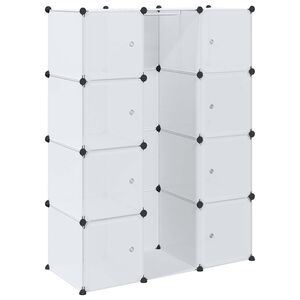 vidaXL Armadio Modulare con 9 Scomparti 109x36,5x143 cm Bianco