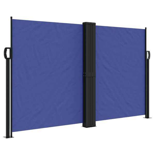 vidaXL Tenda da Sole Laterale Retrattile Blu 140x1000 cm