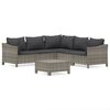 vidaXL Set Divani da Giardino 6 pz con Cuscini in Polyrattan Grigio