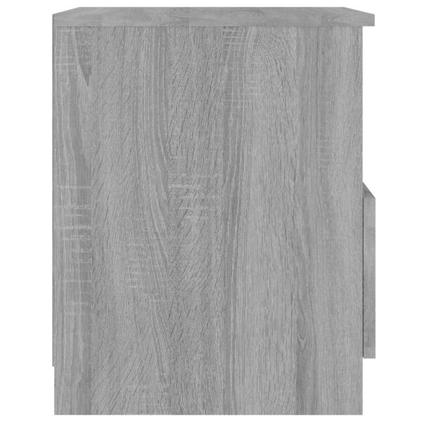 vidaXL Comodino Grigio Sonoma 40x40x50 cm in Legno Multistrato