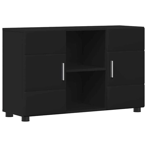 vidaXL Credenza con porta Nero 88,5 x 30,5 x 55,5 cm Legno multistrato