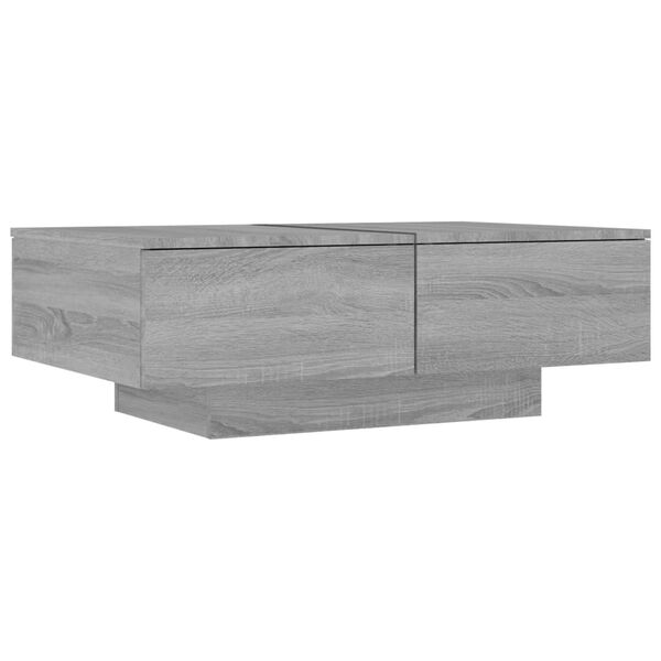vidaXL Tavolino da Salotto Grigio Sonoma 90x60x31 cm Legno Multistrato