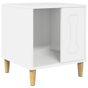 vidaXL Cuccia per cani Bianco Lucido 44 x 42 x 49 cm Legno multistrato