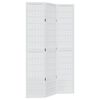 vidaXL Divisorio Ambienti 3Pannelli Bianco Legno Massello di Paulownia