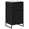 vidaXL Credenza Rovere Nero 81 x 36 x 150.5 cm Legno multistrato