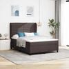 vidaXL Letto a molle con materasso Marrone scuro 140 x 200 cm Tessuto