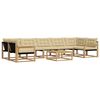 vidaXL Set di divani da esterno 8 pz Bianco e Beige