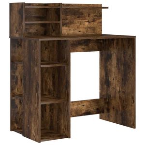 vidaXL Scrivania Rovere fum&eacute; Legno ingegnerizzato 90 x 48 x 101,5 cm