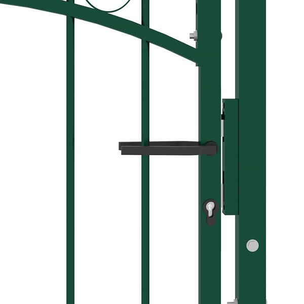 vidaXL Cancello per recinzione Emmen con punte in acciaio 104x134,5 cm verde