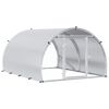 vidaXL Pollaio Argento 200 x 150 x 100 cm Acciaio zincato