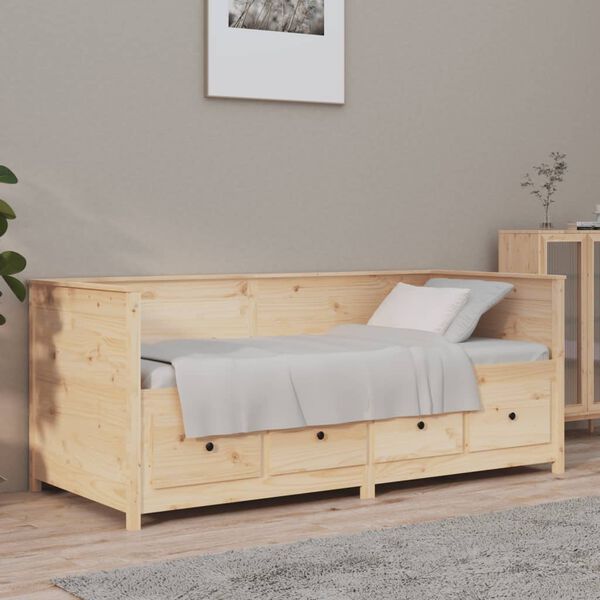 vidaXL Dormeuse senza Materasso 75x190 cm in Legno Massello di Pino