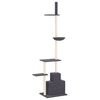 vidaXL Albero per Gatti Pavimento Soffitto Grigio Scuro 250,5-276,5 cm