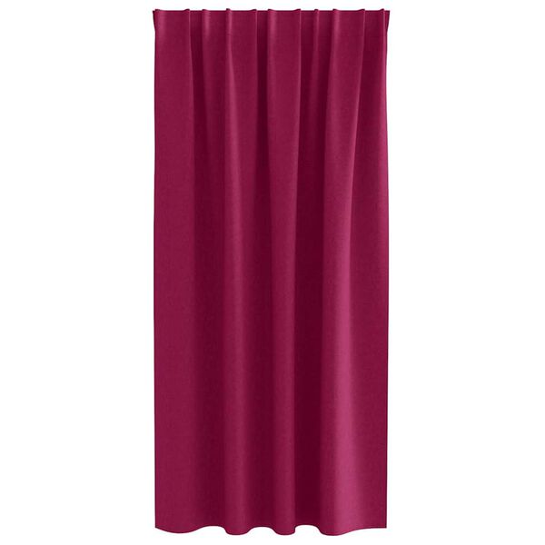 vidaXL Tende Blackout con Anelli 2 pcs Rosso Vino 175 x 140 cm