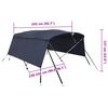 vidaXL Bimini di Prua con Pareti Laterali 4 Archi 243x(230-244)x137cm