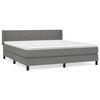 vidaXL Giroletto a Molle con Materasso Grigio Scuro 180x200 cm Tessuto